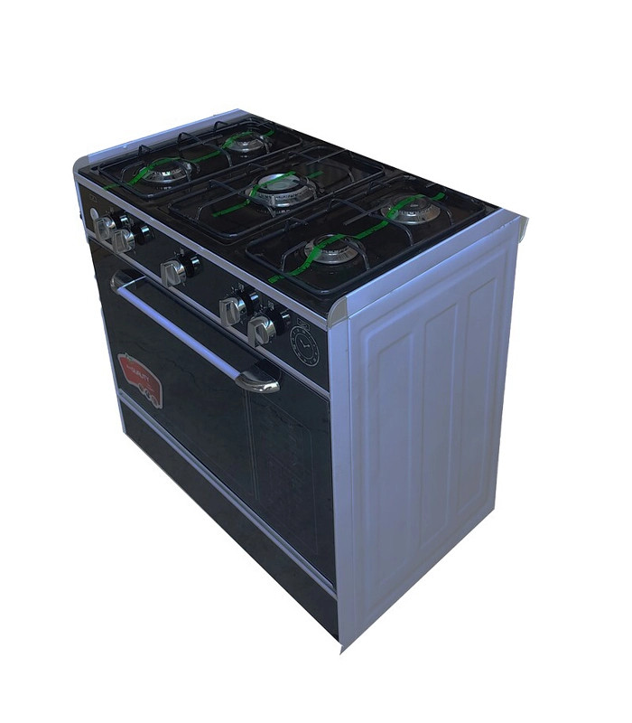 اجاق گاز ۵ شعله طرح فز با سطح لعابدار، مناسب برای آشپزخانههای امروزی است. شعلههای قدرتمند و تنظیمپذیر آن، پخت و پز را آسان و لذتبخش میکنند. پایههای پایدار آن نیز از لغزش ظروف جلوگیری کرده و ایمنی را افزایش میدهند.